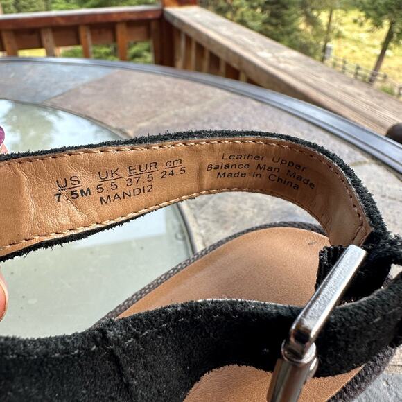 Franco Sarto MANDI2 Open Toe Heeled Mule Sandal 7.5 Black Mesh Slingback Leather - Picture 10 of 11